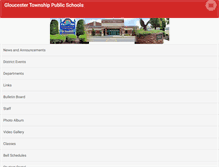 Tablet Screenshot of gloucestertownshipschools.org